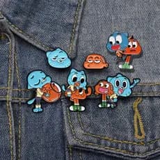 O Incrível Mundo De Gumball Animação Comédia Esmalte Broche Moda Acessórios De Roupas Presente Jóias Para Amigos