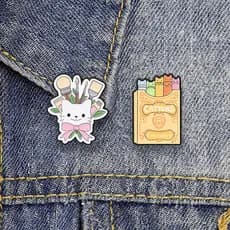 Broche Esmaltado De Gato Para Amantes De Pintura , Acessórios De Roupas Da Moda , Mochila , Crachá , Joia , Presente
