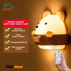 Controle De Luz Noturna RC LED Lâmpada De Parede De Recarga USB Remoto Alta Para Bebês Crianças Luminária De Cabeceira De Casa Brilho Ajustável Temporizador