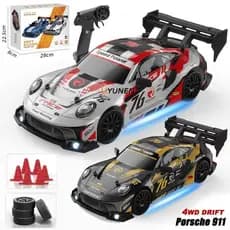 911 4WD RC Drift Carro De Corrida Brinquedo GTR Porsche Acelerador Proporcional 2.4G Controle Remoto Mustang Esportivo A