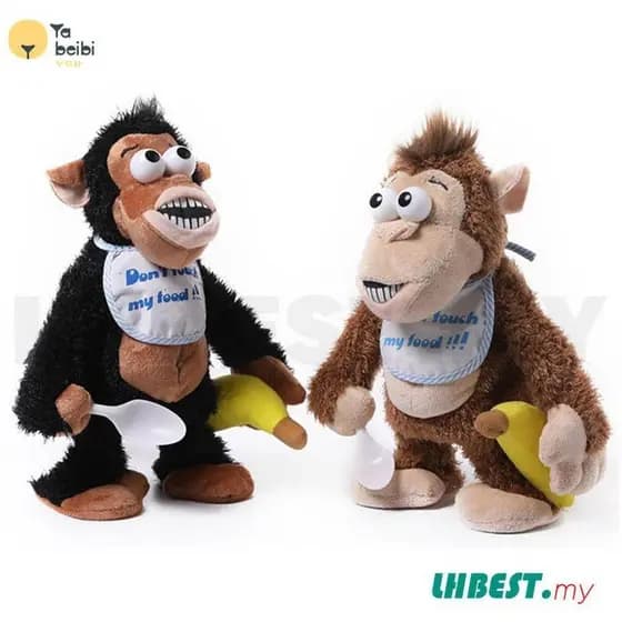 2024 Banana Elétrica Macaco Magnético Engraçado Brinquedos De Pelúcia Magnéticos Comendo Adultos Gorila Estresse Sensorial Para Presente Infantil