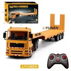 RC Caminhão De Reboque Plano Engenharia Carro Brinquedo 2.4G Simulação Controle Remoto Escavadeira Bulldozer Rolo Veícul