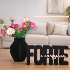 KIT DECORATIVO FORTE E CORAJOSA-DECORAÇAO SALA,QUARTO COM FLORES ARTIFICIAS