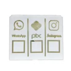 PLACA QRCODE PIX, INSTAGRAM E WHATSAPP