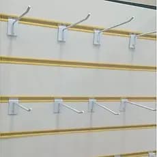 KIT 10 GANCHOS BRANCO PARA PAINEL CANALETADO SLATWALL