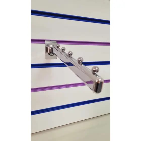 Suporte RT Cabideiro Cromado de 30cm  p/ Painel Canaletado
