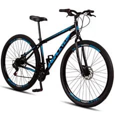 Bicicleta Aro 29 Highlevel Aço Carbono Freios a Disco 21 Marchas