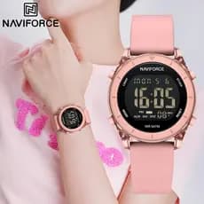 NAVIFORCE 7108 Relógio Eletrônico Para Mulheres Pulseira De Silicone Moda Lazer Esportes De Alta Qualidade 50m À Prova D