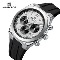 NAVIFORCE 8080 Relógio Masculino Moda Lazer À Prova D'água De Pulso Pulseira De Silicone Luminoso Cronógrafo
