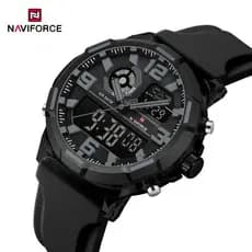 NAVIFORCE Relógio Digital Masculino Com Display Duplo , À Prova D'água , Analógico , Militar , Esportivo , Pulseira De S