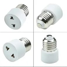 Venda Quente Prático Branco E27 Plug Suporte De Lâmpada Luminária Base Adaptador Soquete Eua/Ue