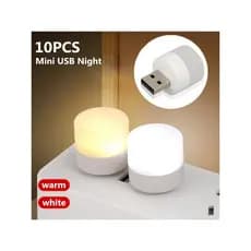 Mini Luz Noturna USB Portátil , Redonda Para Laptop Leitura , Mesa E Viagens