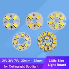 2pcs Pequeno Tamanho SMD Led Chip 2W-7W 20mm-32mm Fonte De Luz Redonda Da Lâmpada