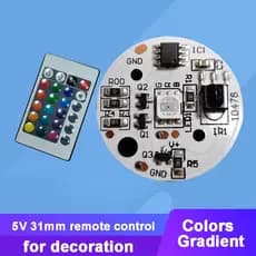 5V LED De Baixa Tensão 16 Cores De Placa Redonda Colorida Gradiente Fonte De Luz Com Controle Remoto