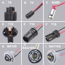 2pcs BA9S BA15S BAY15D T5 T10 BAU15S Suporte De Soquete Para Lâmpada