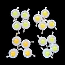 Lote 10pçs Lâmpada De Led 1w 3w Branco Quente Branco Frio 200~260lm