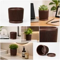 Vaso de Planta Decorativo para Plantas e Suculentas Vaso  Cachepô Decorativo com bandeja