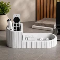 Organizador de Mesa Ripado Moderno – Porta Caneta, Chaves e Objetos para Escritório e Sala Decoração Bancada Praticidade
