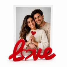 Porta Retrato Amor Love Para Foto 10x20 Decoração Romântica Casal