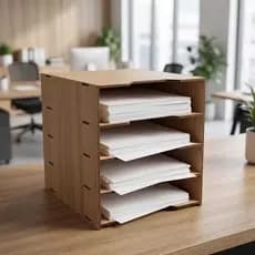 Organizador Papéis e Documentos em MDF CRÚ