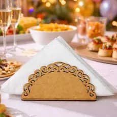 Kit 10 30 50 Porta Guardanapo ARABESCO em Mdf CRU para Decoração festas Aniversário