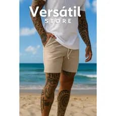 Shorts Masculino Com 3 Bolsos Praia academia