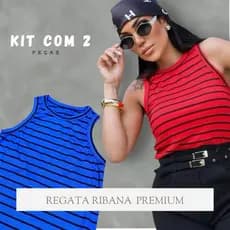 Kit 2 Regatas Ribana 100% algodão