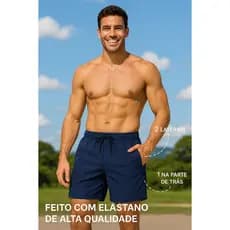 Shorts Masculino Tactél Bermuda Moda Praia Elastano Tactel Academia Moda  Verão