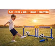 Golzinho Futebol  Trave Rede e Bola infantil gol grande e pequeno
