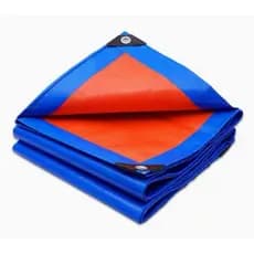 Lona 6x4 200 Micras Azul E Laranja Impermeável Proteção Uv