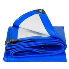Lona 5x3 200 Micras Azul E Branca Impermeável Proteção Uv