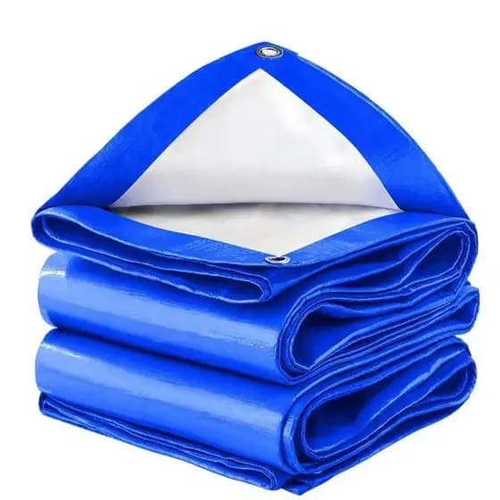 Lona 8x8 200 Micras Azul E Branca Impermeável Proteção Uv