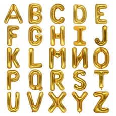 2 Balões Letra/ número Metalizado Dourado 70 Cm/ Festa