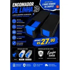 Submarino Engomador de linha p/ pipa 3D