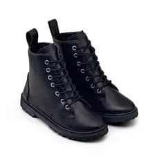 Coturno Bota Feminino Vile Tratorada Cano Curto Médio Confortável Leve Com Cadarço Macia Promoção
