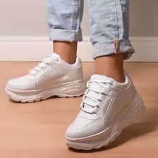 Tênis Feminino Buffalo Plataforma Sneaker Sola Alta Qualidade Conforto Leve Casual Blogueira Básico