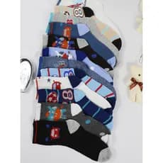 Kit com 12 Pares de Meias Infantil Menino