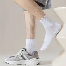Kit com 12 Pares de Meia Cano longo Masculino Preto/Branco/Aleatório