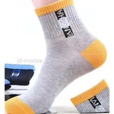 kit com 12 pares de meias cano longo atacado veste 39 a 46