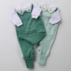 Saída Maternidade Menino Jardineira com Body Opcional - Macacão bebê