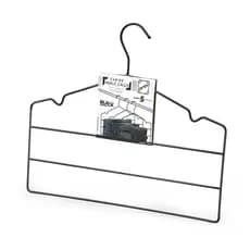 Cabide Triplo Arthi com Cavas Preto Aço Galvanizado 35,1x30,5cm