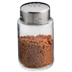 Saleiro/Pimenteiro de Vidro com Tampa Inox - Euro Home 9x5cm