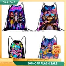 {ESTOQUE PRONTO} Bolsa de ginástica com cordão Witch Hunters Mochila esportiva kpop Cartoon Storage Mochila ao ar livre