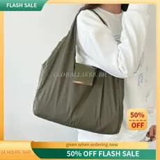 { Pronto Estoque } Sacola Dobrável Reutilizável Com Bolsa Para Chaveiro