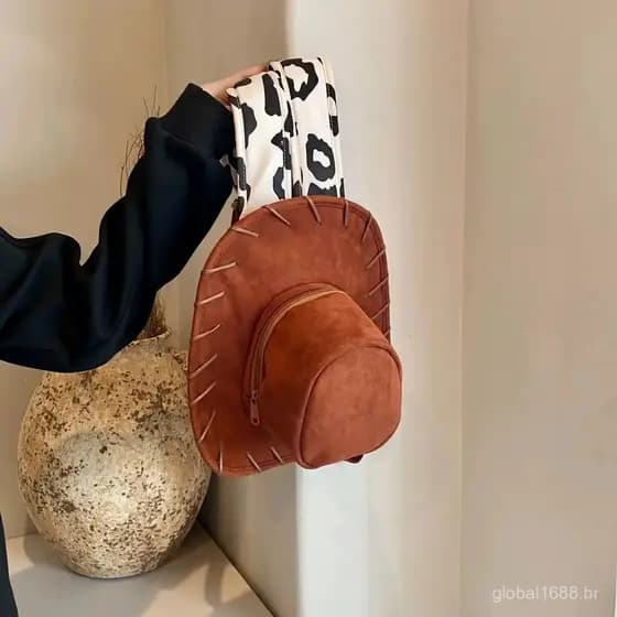 { Pronto Estoque } Mochila Infantil Com Chapéu De Cowboy
