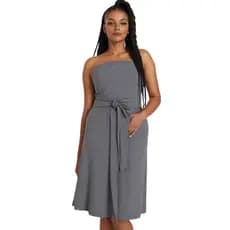 VESTIDO FEMININO TOMARA QUE CAIA COM LAÇO LUXO CASUAL