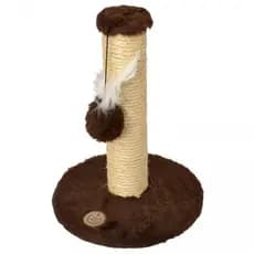 Arranhador Para Pets Gatos Redondo Médio Pelucia Marrom 25x33 cm São Pet
