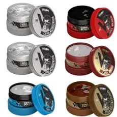 Kit 10 Pomada Cera Modeladora Vision Barber Shop 130g Barba Cabelo Bigode