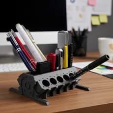 Porta Lápis Caneta Motor V10 Pen Drive Ssd Cartão De Memória