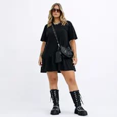 Vestido Curto Algodão com babado soltinho  Blake
